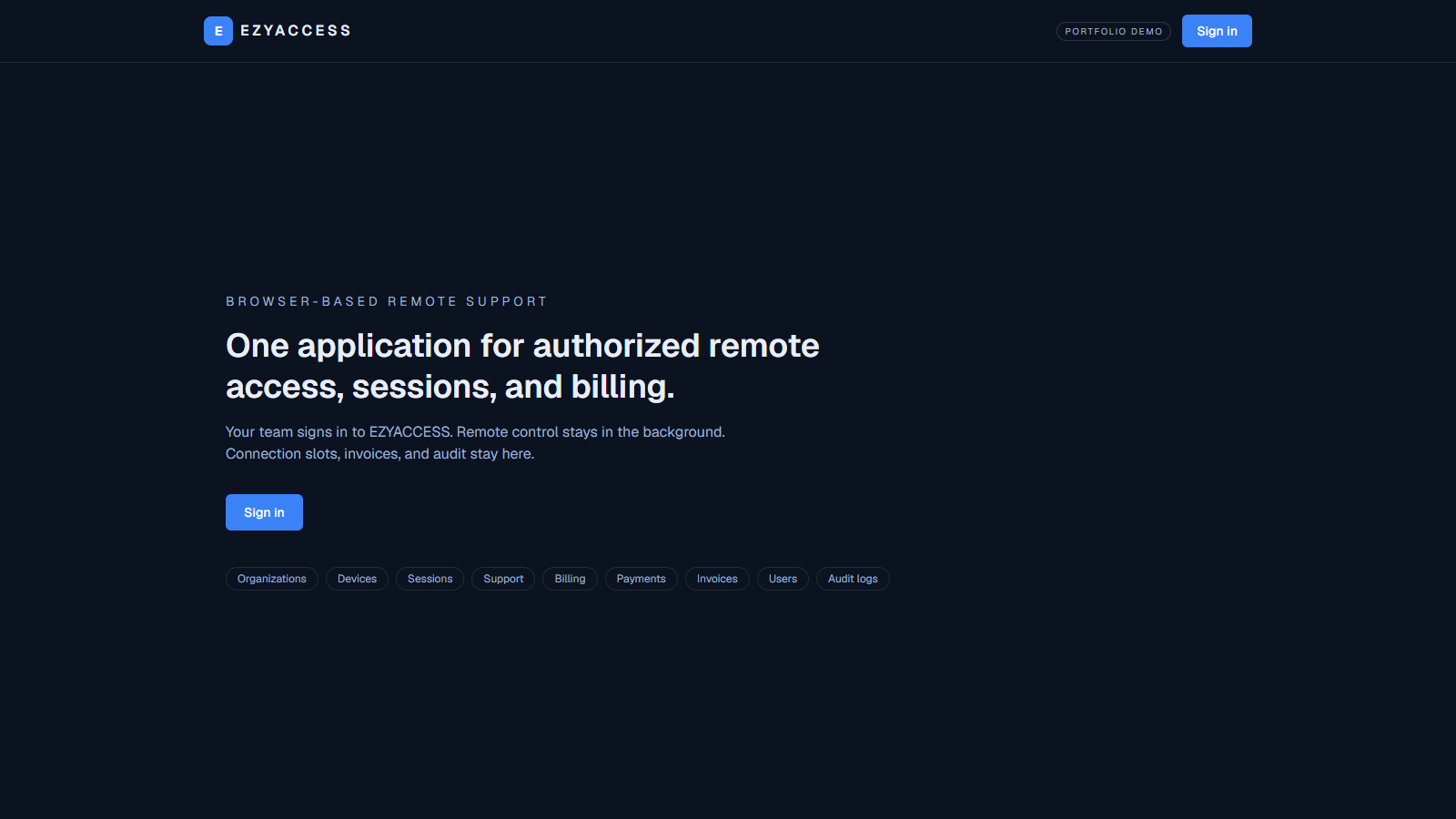 EZYACCESS — Multi-Tenant Remote Support SaaS